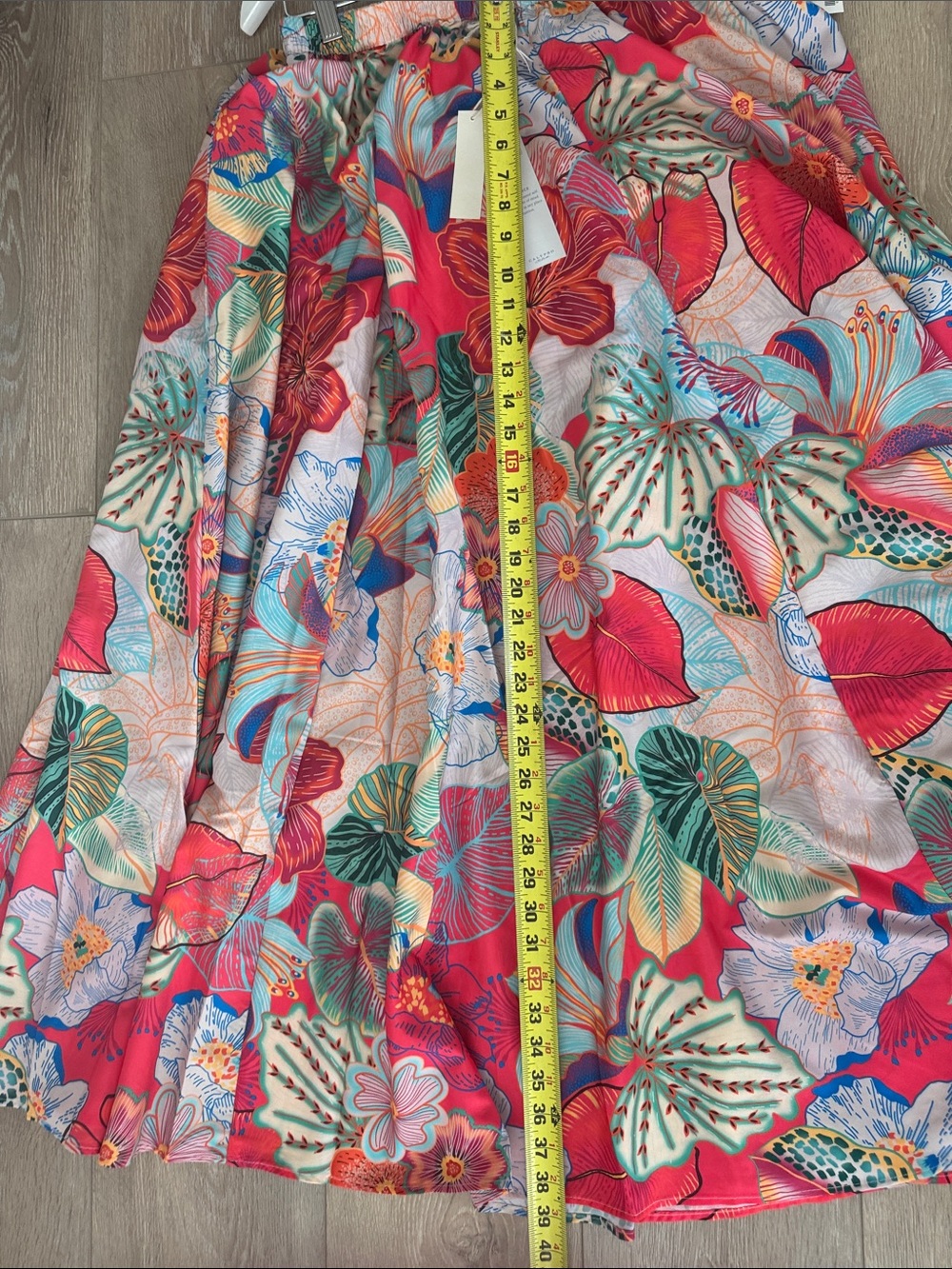 Calypso St. Barth Coral Floral A-Line Maxi Skirt - Picture 9 of 10